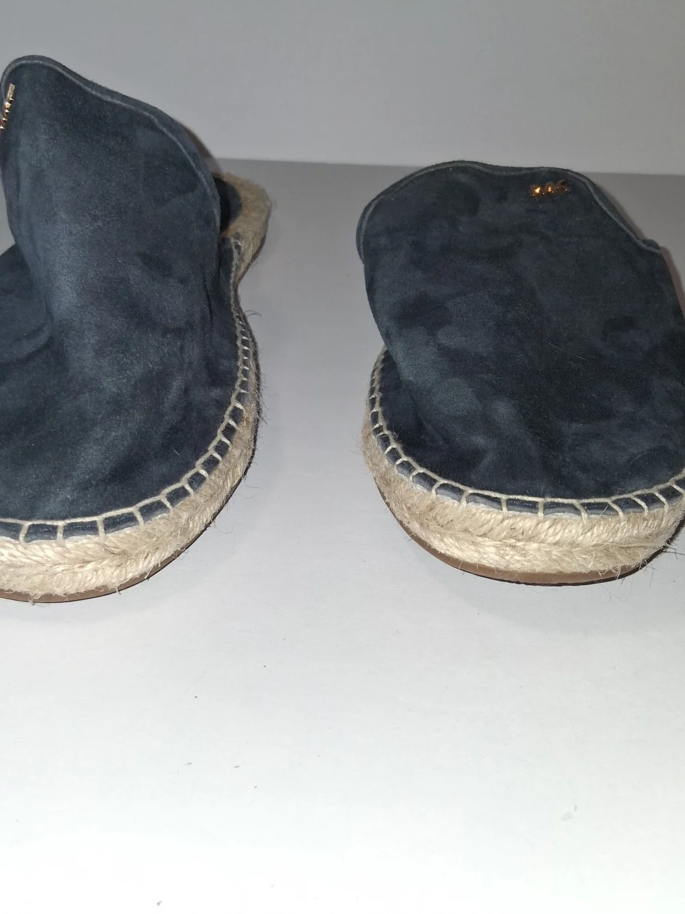 Michael Kors Navy Suede, Leather Upper Slip-On Mules Women's Size 9.5 M